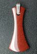 Gorgeous, Red Dinosaur Bone (Gembone) Axe Pendant #84741-3